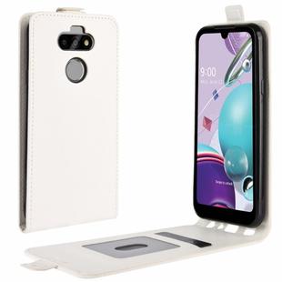 For LG K31/Aristo 5/Aristo 5 Plus R64 Texture Single Vertical Flip Leather Protective Case with Card Slots & Photo Frame(White)