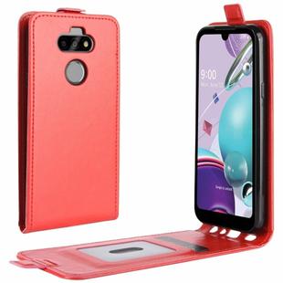 For LG K31/Aristo 5/Aristo 5 Plus R64 Texture Single Vertical Flip Leather Protective Case with Card Slots & Photo Frame(Red)