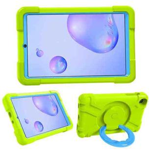 For Galaxy Tab A 8.4 (2020) T307 PC + Silicone Shockproof Combination Case with 360 Degree Rotating Holder & Handle(Glass Green + Blue)