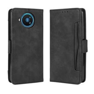 For Nokia 8.3 5G Wallet Style Skin Feel Calf Pattern Leather Case ，with Separate Card Slot(Black)