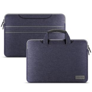 For 13-13.3 inch Oxford Cloth Portable Waterproof Protective Cover Double Zipper Briefcase Laptop Carrying Bag(Denim Blue)