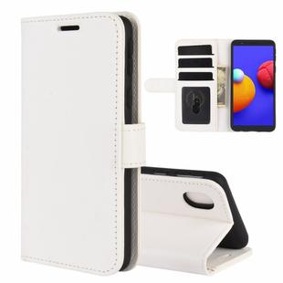 For Samsung Galaxy A01 Core / M01 Core R64 Texture Single Horizontal Flip Protective Case with Holder & Card Slots & Wallet& Photo Frame(White)