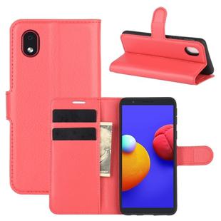 For Samsung Galaxy A01 Core / M01 Core Litchi Texture Horizontal Flip Protective Case with Holder & Card Slots & Wallet(Red)