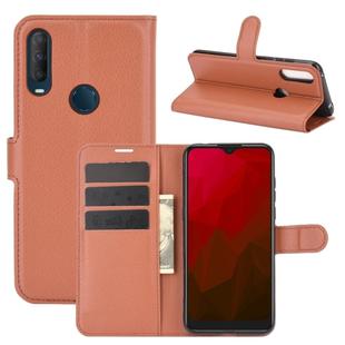 For Vodafone Smart V11 Litchi Texture Horizontal Flip Protective Case with Holder & Card Slots & Wallet(Brown)