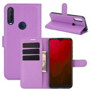 For Vodafone Smart V11 Litchi Texture Horizontal Flip Protective Case with Holder & Card Slots & Wallet(Purple)