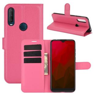 For Vodafone Smart V11 Litchi Texture Horizontal Flip Protective Case with Holder & Card Slots & Wallet(Rose red)