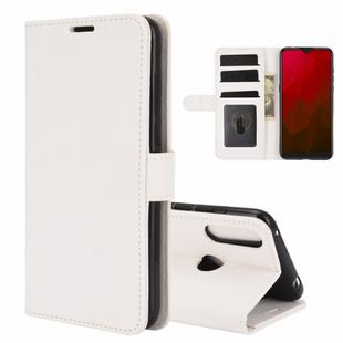 For Vodafone Smart V11 R64 Texture Single Horizontal Flip Protective Case with Holder & Card Slots & Wallet& Photo Frame(White)