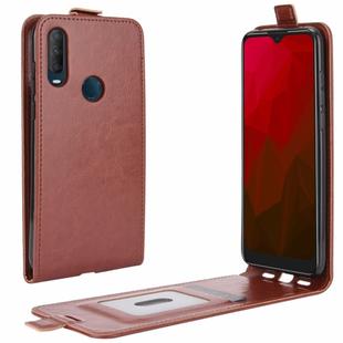 For Vodafone Smart V11 R64 Texture Single Vertical Flip Leather Protective Case with Card Slots & Photo Frame(Brown)