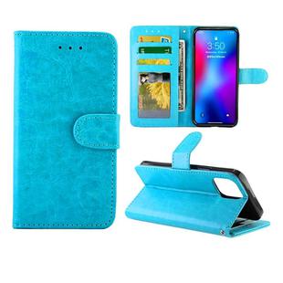 For iPhone 12 Pro Max Crazy Horse Texture Leather Horizontal Flip Protective Case with Holder & Card Slots & Wallet & Photo Frame(baby Blue)