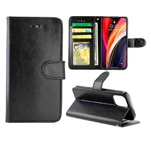 For iPhone 12 mini Crazy Horse Texture Leather Horizontal Flip Protective Case with Holder & Card Slots & Wallet & Photo Frame(Black)