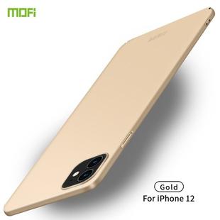 For iPhone 12 mini MOFI Frosted PC Ultra-thin Hard Case(Gold)