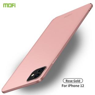 For iPhone 12 mini MOFI Frosted PC Ultra-thin Hard Case(Rose gold)