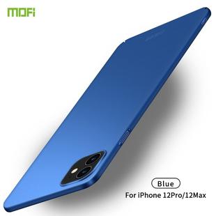 For iPhone 12 / 12 Pro MOFI Frosted PC Ultra-thin Hard Case(Blue)