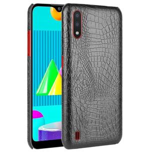 For Samsung Galaxy M01 Shockproof Crocodile Texture PC + PU Case(Black)