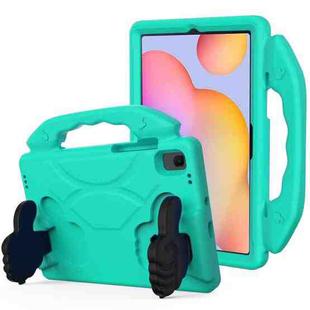 For Samsung Galaxy Tab S6 Lite / P610 Thumb Bracket EVA Shockproof Tablet Case (Glacier Green)