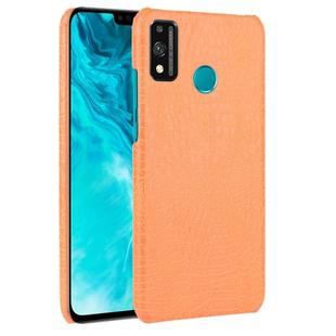 For Huawei Honor 9X Lite Shockproof Crocodile Texture PC + PU Case(Orange)