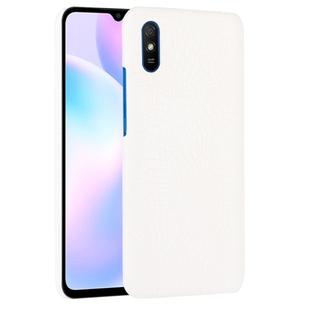 For Xiaomi Redmi 9A Shockproof Crocodile Texture PC + PU Case(White)