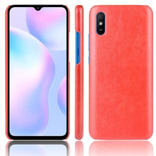 For Xiaomi Redmi 9A Shockproof Litchi Texture PC + PU Case(Red)