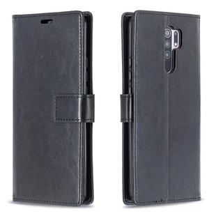 For Xiaomi Redmi 9 Crazy Horse Texture Horizontal Flip Leather Case with Holder & Card Slots & Wallet & Photo Frame(Black)