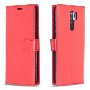 For Xiaomi Redmi 9 Crazy Horse Texture Horizontal Flip Leather Case with Holder & Card Slots & Wallet & Photo Frame(Red)
