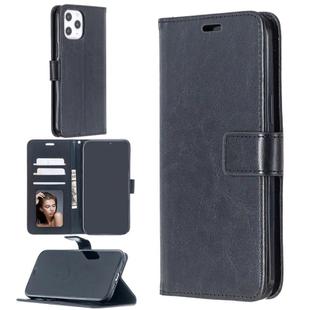 For iPhone 12 Pro Max Crazy Horse Texture Horizontal Flip Leather Case with Holder & Card Slots & Wallet & Photo Frame(Black)