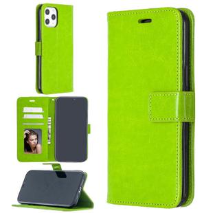 For iPhone 12 Pro Max Crazy Horse Texture Horizontal Flip Leather Case with Holder & Card Slots & Wallet & Photo Frame(Green)