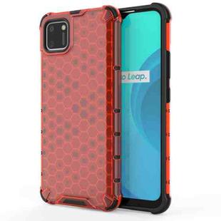 For OPPO Realme C11 Shockproof Honeycomb PC + TPU Case(Red)