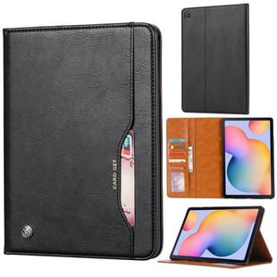 For Samsung Galaxy Tab A7 2020 / T505 Knead Skin Texture Horizontal Flip Leather Case with Photo Frame & Holder & Card Slots & Wallet(Black)