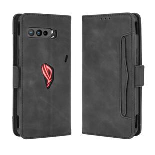 For Asus ROG Phone 3 ZS661KS Wallet Style Skin Feel Calf Pattern Leather Case ，with Separate Card Slot(Black)