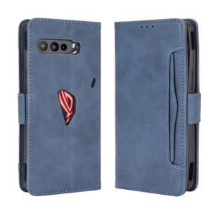 For Asus ROG Phone 3 ZS661KS Wallet Style Skin Feel Calf Pattern Leather Case ，with Separate Card Slot(Blue)