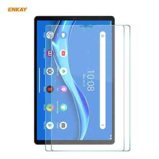For Lenovo Tab M10 Plus TB-X606F 2 PCS ENKAY Hat-Prince 0.33mm 9H Surface Hardness 2.5D Explosion-proof Tempered Glass Protector Film