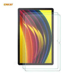 For Lenovo Tab P11 2 PCS ENKAY Hat-Prince 0.33mm 9H Surface Hardness 2.5D Explosion-proof Tempered Glass Protector Film