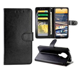 For Nokia5.3 Crazy Horse Texture Leather Horizontal Flip Protective Case with Holder & Card Slots & Wallet & Photo Frame(Black)