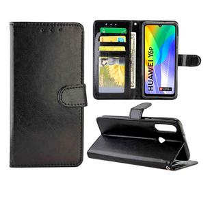 For Huawei Y6p(2020) Crazy Horse Texture Leather Horizontal Flip Protective Case with Holder & Card Slots & Wallet & Photo Frame(Black)