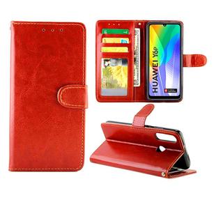 For Huawei Y6p(2020) Crazy Horse Texture Leather Horizontal Flip Protective Case with Holder & Card Slots & Wallet & Photo Frame(Brown)