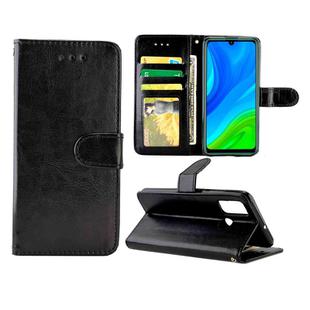 For Huawei P Smart(2020) Crazy Horse Texture Leather Horizontal Flip Protective Case with Holder & Card Slots & Wallet & Photo Frame(Black)