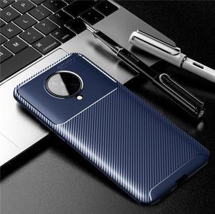 For  Xiaomi Redmi K30 Ultra Carbon Fiber Texture Shockproof TPU Case(Blue)