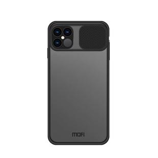 For iPhone 12 / 12 Pro MOFI Xing Dun Series Translucent Frosted PC + TPU Privacy Anti-glare Shockproof All-inclusive Protective Case(Black)