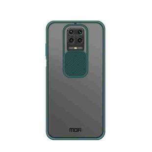 For Xiaomi Redmi Note 9S / Note9Pro MOFI Xing Dun Series Translucent Frosted PC + TPU Privacy Anti-glare Shockproof All-inclusive Protective Case(Green)