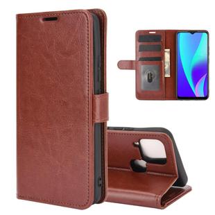 For OPPO Realme C15 R64 Texture Single Horizontal Flip Protective Case with Holder & Card Slots & Wallet& Photo Frame(Brown)