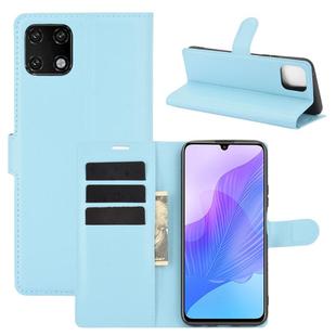For Huawei Enjoy 20 Litchi Texture Horizontal Flip Protective Case with Holder & Card Slots & Wallet(Blue)