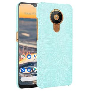 For Nokia 5.3 Shockproof Crocodile Texture PC + PU Case(Light green)