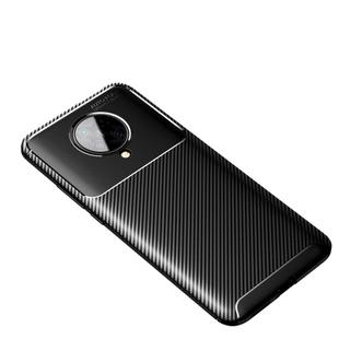 For Xiaomi Redmi K30 Ultra Carbon Fiber Texture Shockproof TPU Case(Black)