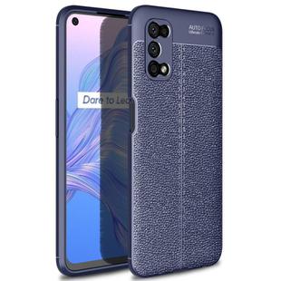 For OPPO Realme V5 Litchi Texture TPU Shockproof Case(Navy Blue)