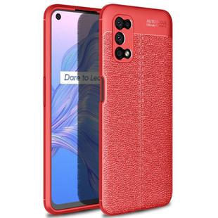 For OPPO Realme V5 Litchi Texture TPU Shockproof Case(Red)