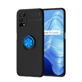 For OPPO Realme V5 Metal Ring Holder 360 Degree Rotating TPU Case(Black+Blue)