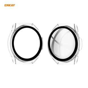 For Huawei Watch GT 2e 46mm ENKAY Hat-Prince ENK-AC8203 Full Coverage PC Frosted Case + 9H Tempered Glass Film(Transparent)