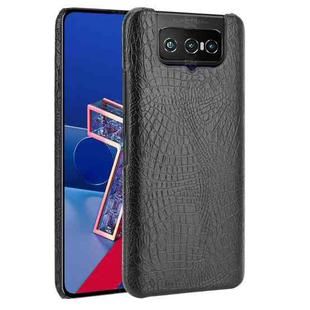 For Asus Zenfone 7 ZS670KS/ 7 Pro ZS671KS Shockproof Crocodile Texture PC + PU Case(Black)