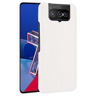 For Asus Zenfone 7 ZS670KS/ 7 Pro ZS671KS Shockproof Crocodile Texture PC + PU Case(White)