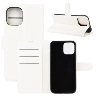 For iPhone 12 Pro Max Litchi Texture Horizontal Flip Protective Case with Holder & Card Slots & Wallet(White)